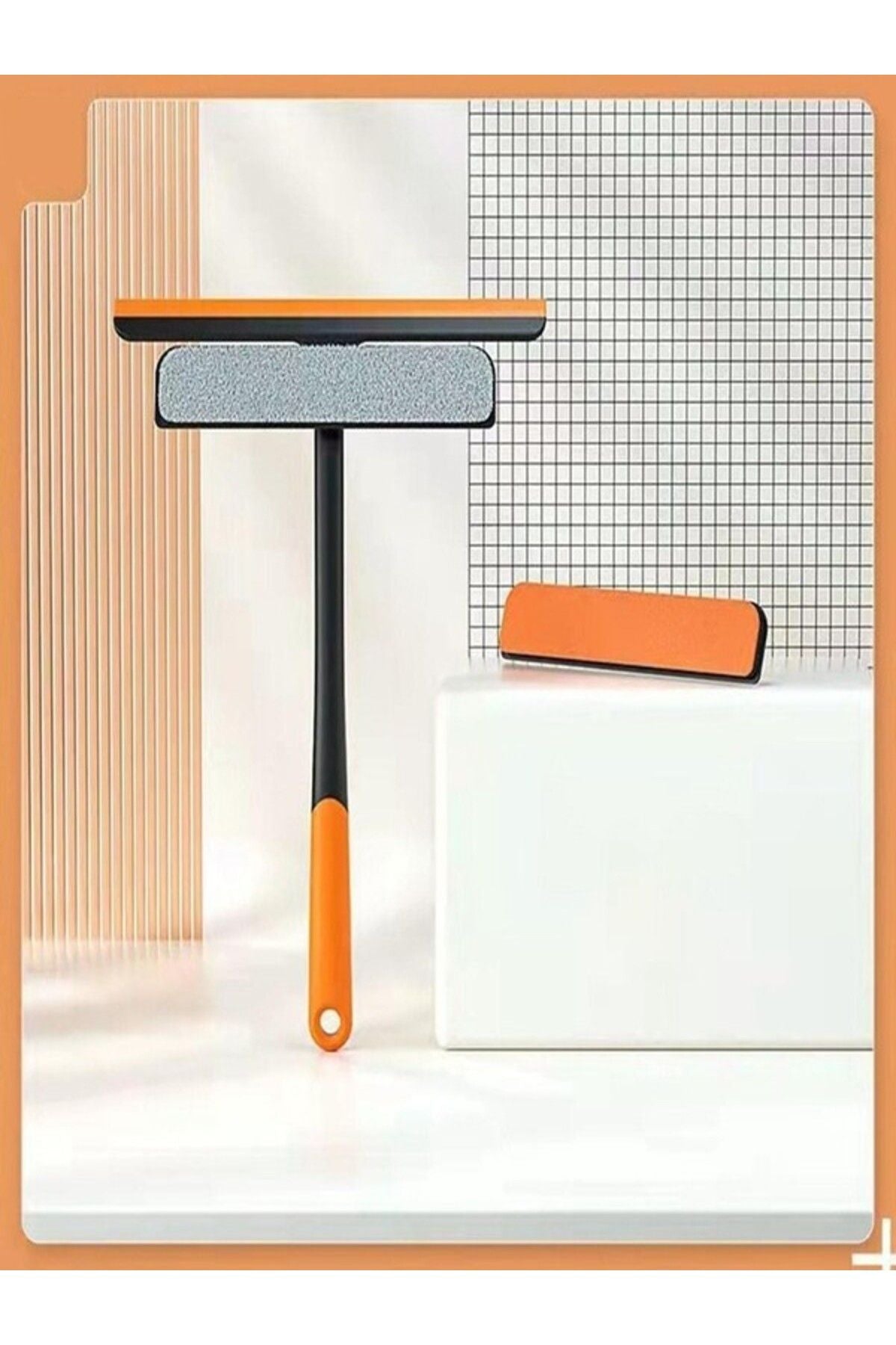 Euroluxe | 360 Derece Pencere Temizleyici 3’lü Set – Mop, Çekpas ve Pratik Cam Temizlik Aracı