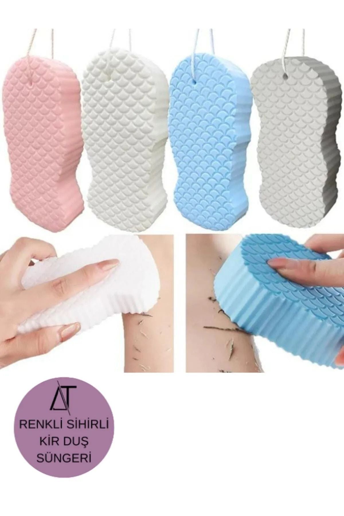 Euroluxe | Bebek Banyo Ölü Deri Sökücü Sünger – Yoğun Peeling ve Masaj Duş Süngeri