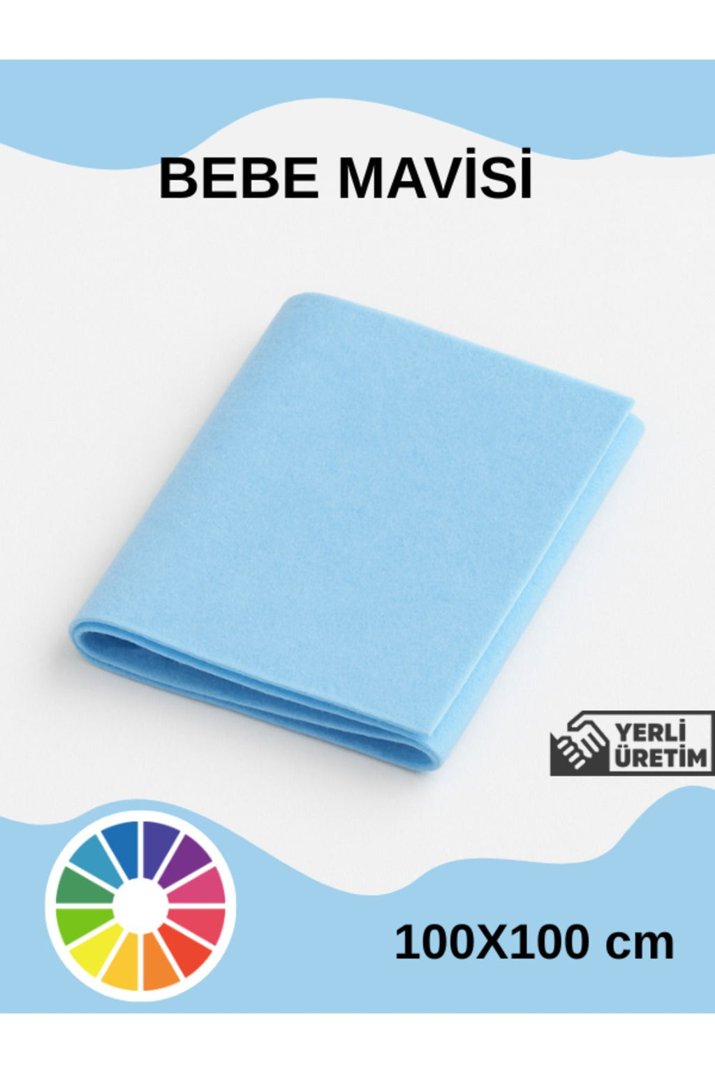 Euroluxe | Metrelik İnce Keçe Kumaş 1 mm – 100x100 cm Renkli El İşi, Hobi, Aktivite, Parti ve Dekoratif Keçe Kumaşı