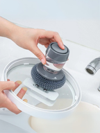 Euroluxe | Deterjan Hazneli Sihirli Bulaşık Teli Paslanmaz Pratik Temizleme Teli Mutfak Banyo Lavabo Temizliği