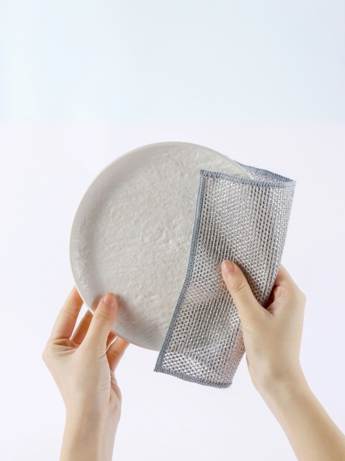 Euroluxe | 10’lu Highqual Inox Çok Amaçlı Tel Çizmez Bulaşık Bezi Dayanıklı Temizlik Bezi 20x20